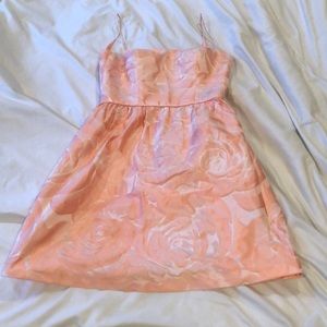 Aqua pink cocktail dress